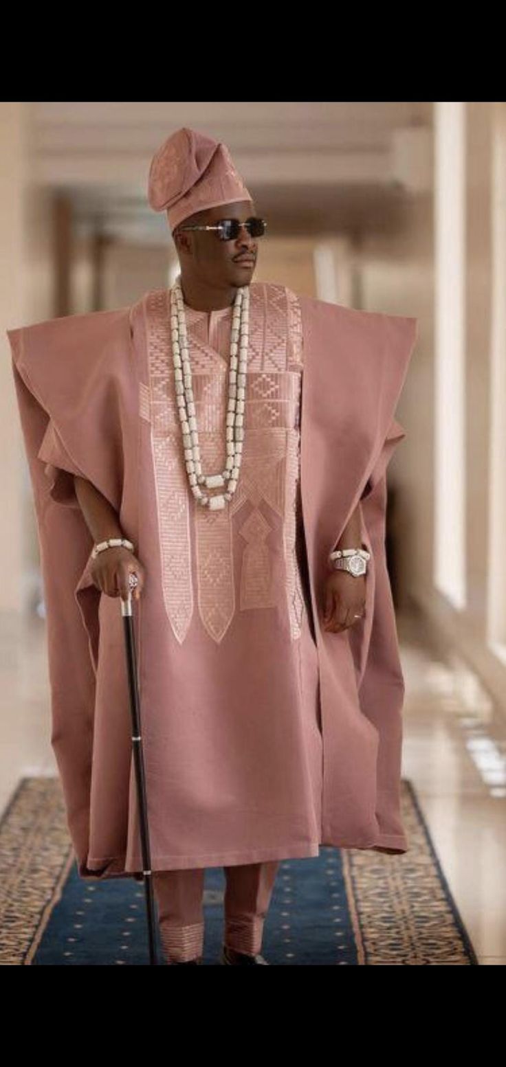 Full-length aso-ebi agbada